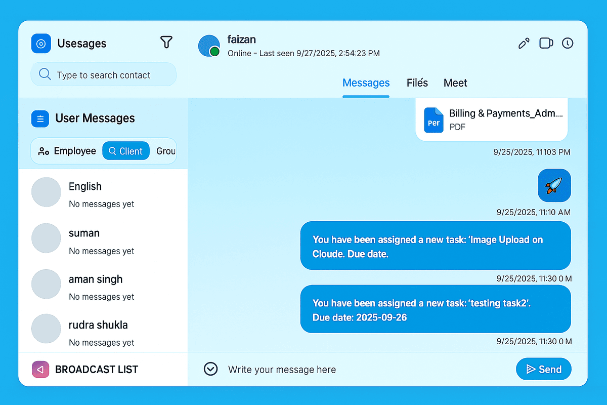 Real-time Chat Interface